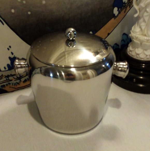 Vintage MCM stainless steel single service ice bucket - Picture 2 of 8